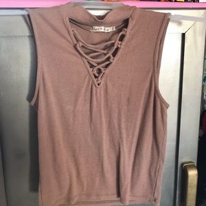 Taupe muscle tank